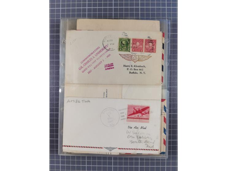 1910/45, Deutsche und internationale Flugpost, 2 Alben mit 430 Briefen, Karten, GZ, Ansichtskarten, dabei Deutsches Reich mit