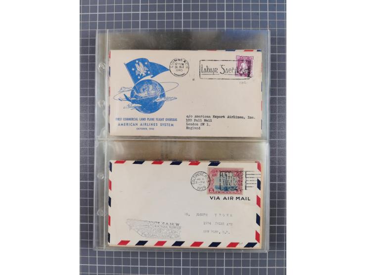 1910/45, Deutsche und internationale Flugpost, 2 Alben mit 430 Briefen, Karten, GZ, Ansichtskarten, dabei Deutsches Reich mit