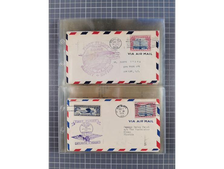 1910/45, Deutsche und internationale Flugpost, 2 Alben mit 430 Briefen, Karten, GZ, Ansichtskarten, dabei Deutsches Reich mit