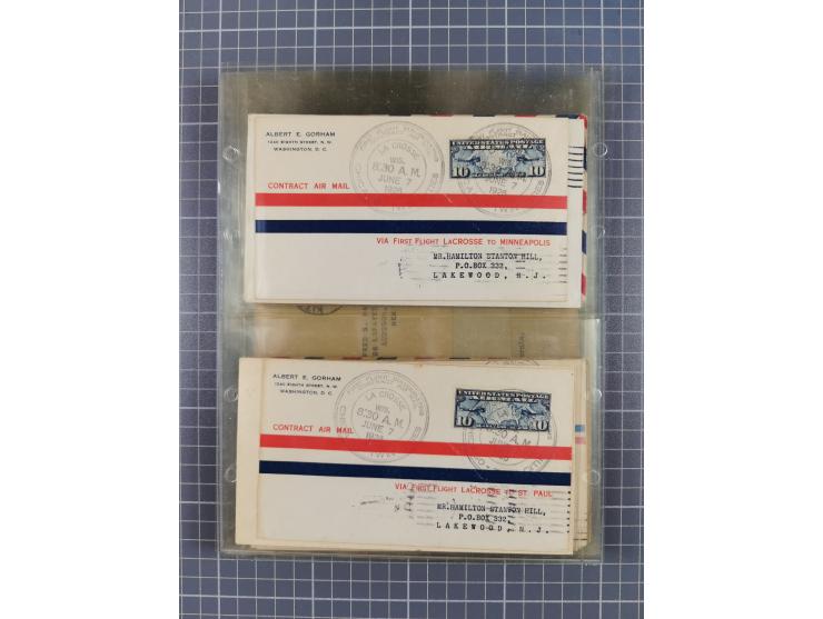 1910/45, Deutsche und internationale Flugpost, 2 Alben mit 430 Briefen, Karten, GZ, Ansichtskarten, dabei Deutsches Reich mit