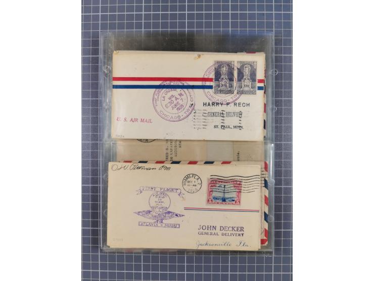 1910/45, Deutsche und internationale Flugpost, 2 Alben mit 430 Briefen, Karten, GZ, Ansichtskarten, dabei Deutsches Reich mit