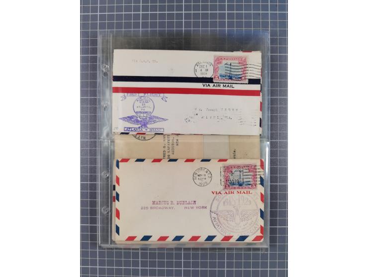 1910/45, Deutsche und internationale Flugpost, 2 Alben mit 430 Briefen, Karten, GZ, Ansichtskarten, dabei Deutsches Reich mit