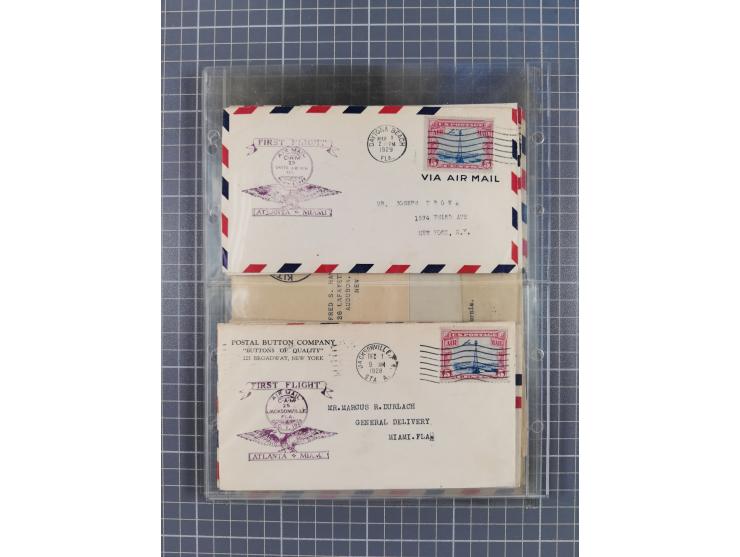 1910/45, Deutsche und internationale Flugpost, 2 Alben mit 430 Briefen, Karten, GZ, Ansichtskarten, dabei Deutsches Reich mit