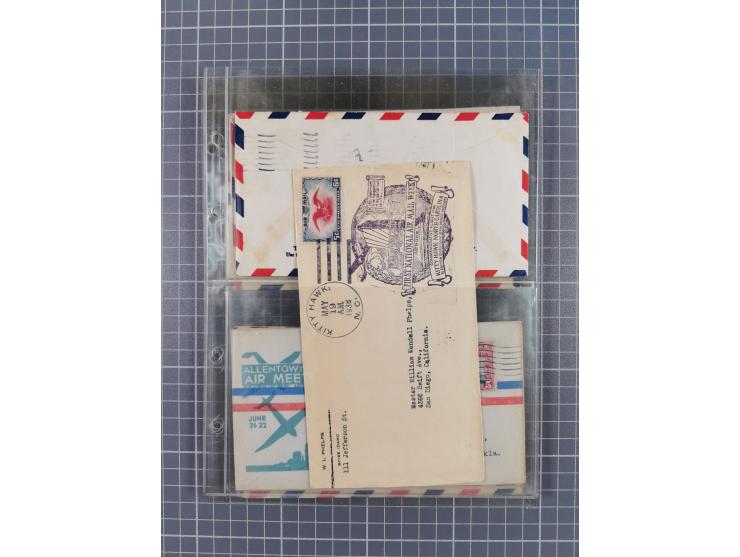 1910/45, Deutsche und internationale Flugpost, 2 Alben mit 430 Briefen, Karten, GZ, Ansichtskarten, dabei Deutsches Reich mit