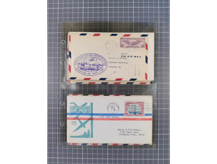 1910/45, Deutsche und internationale Flugpost, 2 Alben mit 430 Briefen, Karten, GZ, Ansichtskarten, dabei Deutsches Reich mit