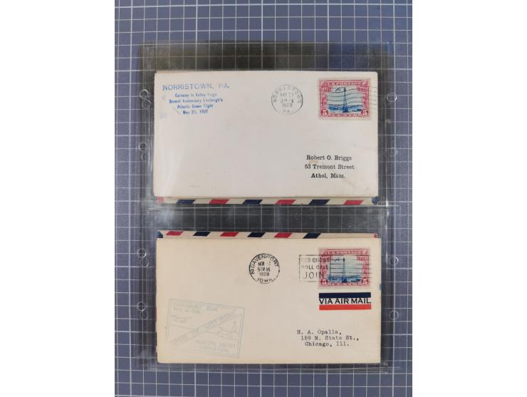 1910/45, Deutsche und internationale Flugpost, 2 Alben mit 430 Briefen, Karten, GZ, Ansichtskarten, dabei Deutsches Reich mit