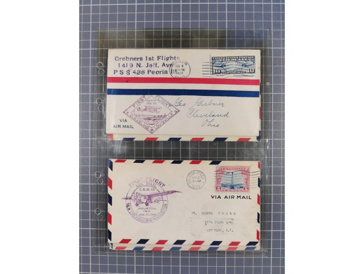 1910/45, Deutsche und internationale Flugpost, 2 Alben mit 430 Briefen, Karten, GZ, Ansichtskarten, dabei Deutsches Reich mit