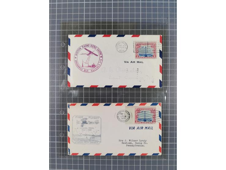 1910/45, Deutsche und internationale Flugpost, 2 Alben mit 430 Briefen, Karten, GZ, Ansichtskarten, dabei Deutsches Reich mit