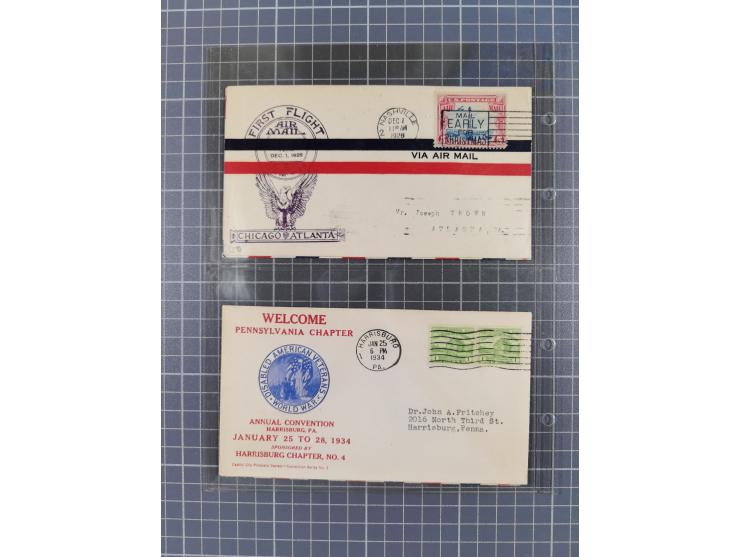 1910/45, Deutsche und internationale Flugpost, 2 Alben mit 430 Briefen, Karten, GZ, Ansichtskarten, dabei Deutsches Reich mit