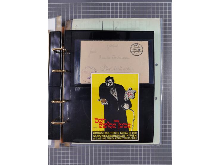 1933/45, Dokumentation zum Thema: Hitlers verbrecherische SS und seine SA", insgesamt 55 Belegstücke (33 x SS) mit besseren P