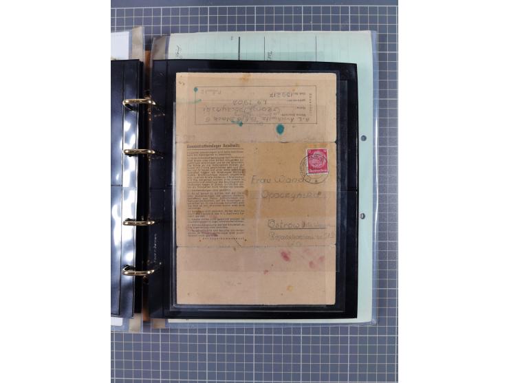 1933/45, Dokumentation zum Thema: Hitlers verbrecherische SS und seine SA", insgesamt 55 Belegstücke (33 x SS) mit besseren P