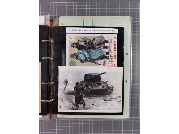 1933/45, Dokumentation zum Thema: Hitlers verbrecherische SS und seine SA", insgesamt 55 Belegstücke (33 x SS) mit besseren P