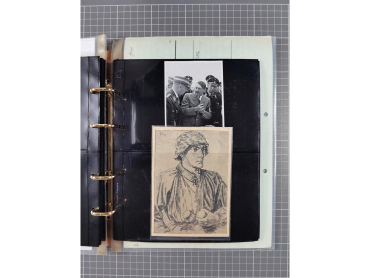 1933/45, Dokumentation zum Thema: Hitlers verbrecherische SS und seine SA", insgesamt 55 Belegstücke (33 x SS) mit besseren P