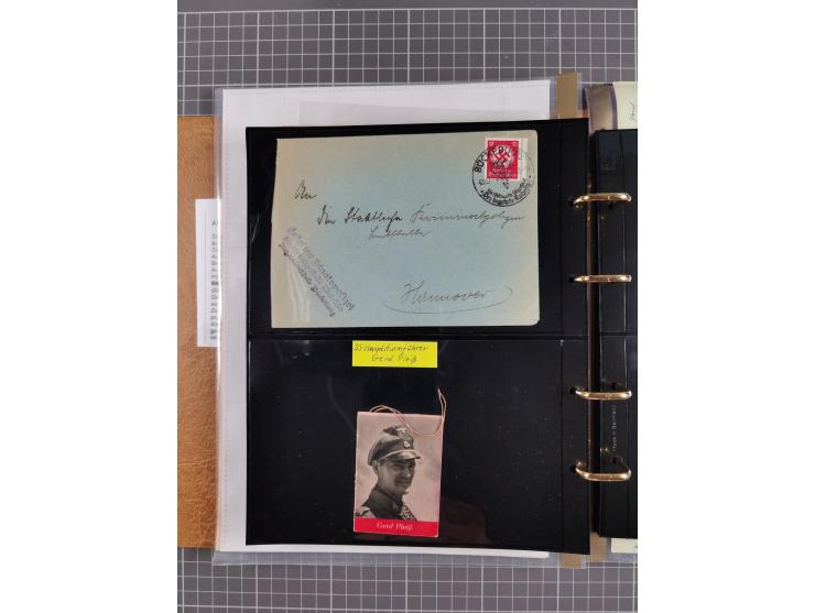 1933/45, Dokumentation zum Thema: Hitlers verbrecherische SS und seine SA", insgesamt 55 Belegstücke (33 x SS) mit besseren P