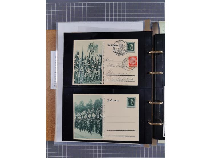 1933/45, Dokumentation zum Thema: Hitlers verbrecherische SS und seine SA", insgesamt 55 Belegstücke (33 x SS) mit besseren P