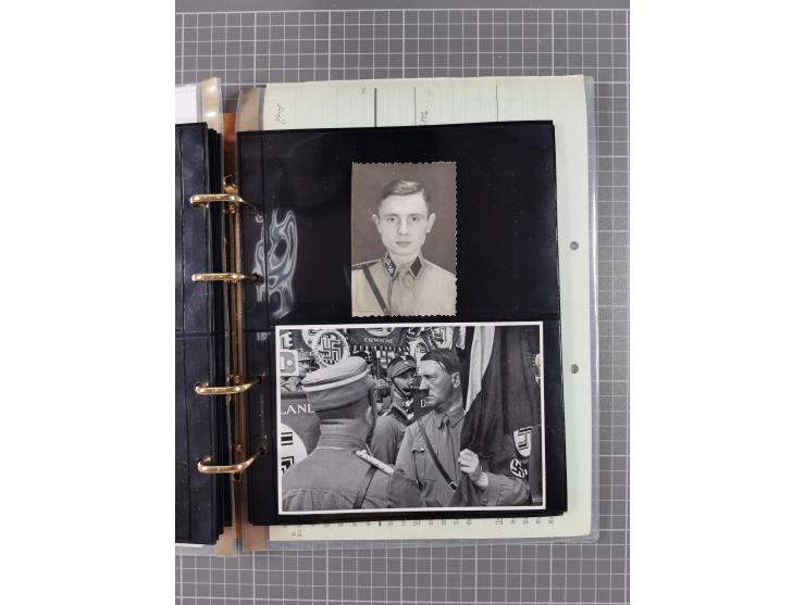 1933/45, Dokumentation zum Thema: Hitlers verbrecherische SS und seine SA", insgesamt 55 Belegstücke (33 x SS) mit besseren P