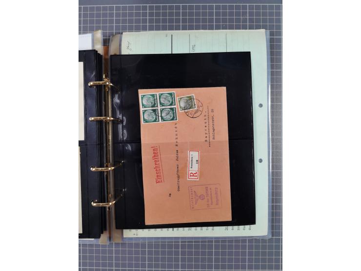 1933/45, Dokumentation zum Thema: Hitlers verbrecherische SS und seine SA", insgesamt 55 Belegstücke (33 x SS) mit besseren P