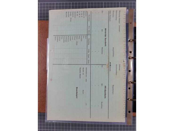 1933/45, Dokumentation zum Thema: Hitlers verbrecherische SS und seine SA", insgesamt 55 Belegstücke (33 x SS) mit besseren P