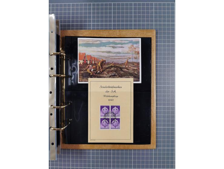 1933/45, Dokumentation zum Thema: Hitlers verbrecherische SS und seine SA", insgesamt 55 Belegstücke (33 x SS) mit besseren P