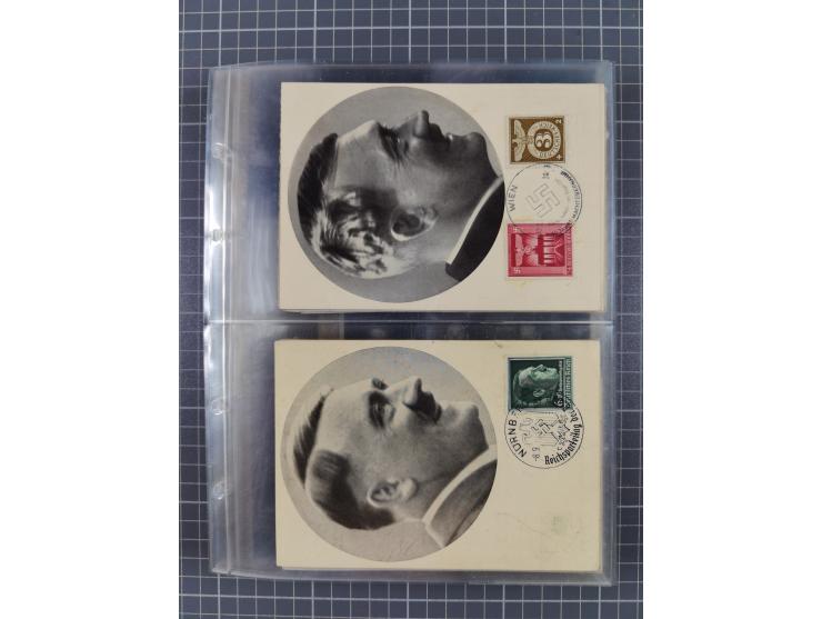 1933/45, Propaganda, 2 Alben mit 310 Belegen, alle zum Thema: A. Hitler, das Gesicht des Hauptkriegsverbrechers-verantwortlic