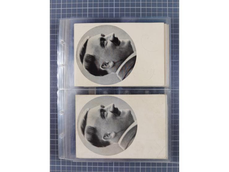 1933/45, Propaganda, 2 Alben mit 310 Belegen, alle zum Thema: A. Hitler, das Gesicht des Hauptkriegsverbrechers-verantwortlic