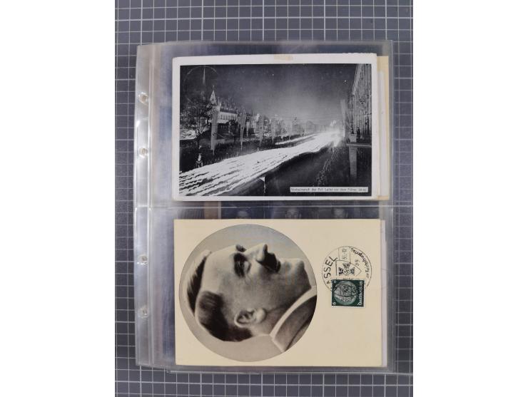 1933/45, Propaganda, 2 Alben mit 310 Belegen, alle zum Thema: A. Hitler, das Gesicht des Hauptkriegsverbrechers-verantwortlic