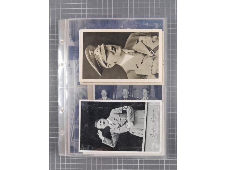 1933/45, Propaganda, 2 Alben mit 310 Belegen, alle zum Thema: A. Hitler, das Gesicht des Hauptkriegsverbrechers-verantwortlic