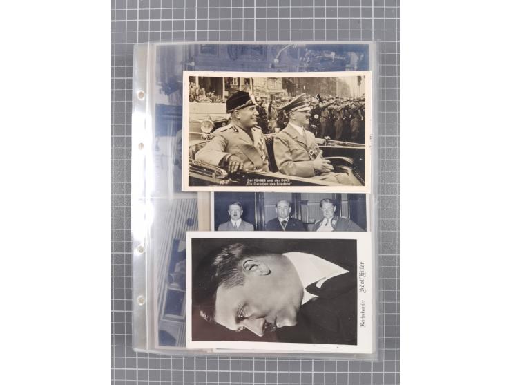 1933/45, Propaganda, 2 Alben mit 310 Belegen, alle zum Thema: A. Hitler, das Gesicht des Hauptkriegsverbrechers-verantwortlic
