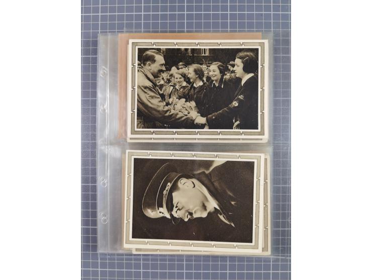 1933/45, Propaganda, 2 Alben mit 310 Belegen, alle zum Thema: A. Hitler, das Gesicht des Hauptkriegsverbrechers-verantwortlic