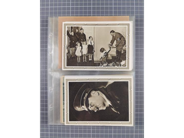 1933/45, Propaganda, 2 Alben mit 310 Belegen, alle zum Thema: A. Hitler, das Gesicht des Hauptkriegsverbrechers-verantwortlic