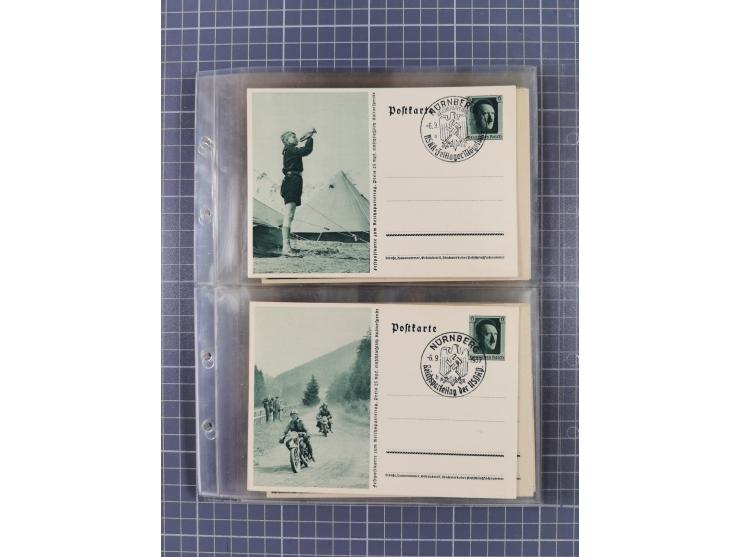 1933/45, Propaganda, 2 Alben mit 310 Belegen, alle zum Thema: A. Hitler, das Gesicht des Hauptkriegsverbrechers-verantwortlic