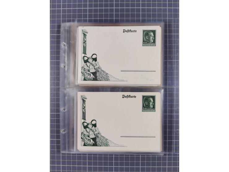 1933/45, Propaganda, 2 Alben mit 310 Belegen, alle zum Thema: A. Hitler, das Gesicht des Hauptkriegsverbrechers-verantwortlic