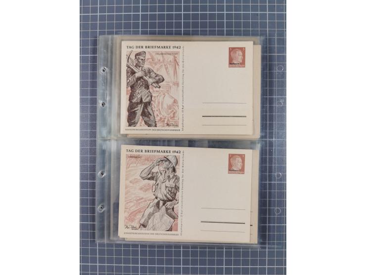 1933/45, Propaganda, 2 Alben mit 310 Belegen, alle zum Thema: A. Hitler, das Gesicht des Hauptkriegsverbrechers-verantwortlic