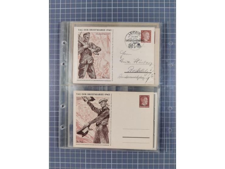 1933/45, Propaganda, 2 Alben mit 310 Belegen, alle zum Thema: A. Hitler, das Gesicht des Hauptkriegsverbrechers-verantwortlic