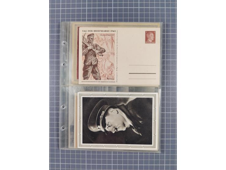 1933/45, Propaganda, 2 Alben mit 310 Belegen, alle zum Thema: A. Hitler, das Gesicht des Hauptkriegsverbrechers-verantwortlic