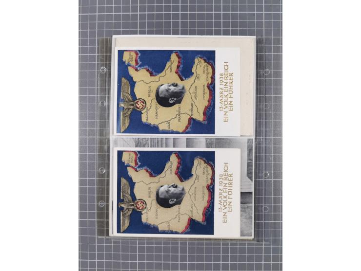 1933/45, Propaganda, 2 Alben mit 310 Belegen, alle zum Thema: A. Hitler, das Gesicht des Hauptkriegsverbrechers-verantwortlic