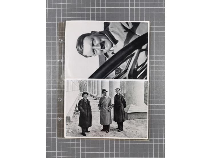 1933/45, Propaganda, 2 Alben mit 310 Belegen, alle zum Thema: A. Hitler, das Gesicht des Hauptkriegsverbrechers-verantwortlic