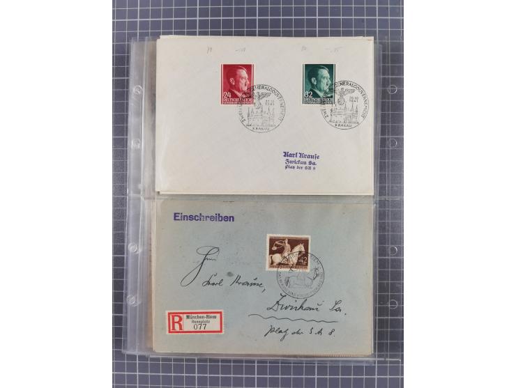 1933/45, Propaganda, 2 Alben mit 310 Belegen, alle zum Thema: A. Hitler, das Gesicht des Hauptkriegsverbrechers-verantwortlic