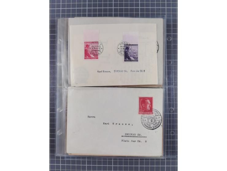 1933/45, Propaganda, 2 Alben mit 310 Belegen, alle zum Thema: A. Hitler, das Gesicht des Hauptkriegsverbrechers-verantwortlic