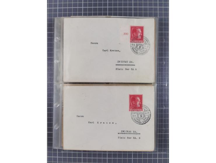 1933/45, Propaganda, 2 Alben mit 310 Belegen, alle zum Thema: A. Hitler, das Gesicht des Hauptkriegsverbrechers-verantwortlic