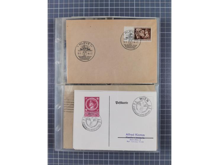 1933/45, Propaganda, 2 Alben mit 310 Belegen, alle zum Thema: A. Hitler, das Gesicht des Hauptkriegsverbrechers-verantwortlic