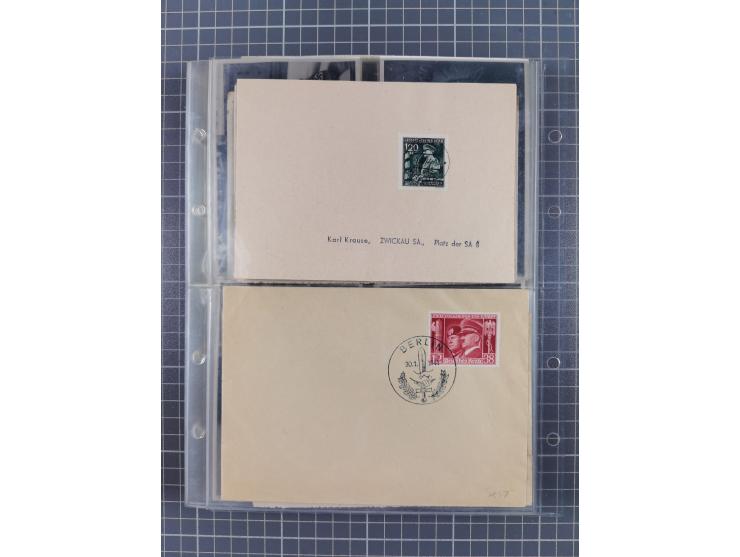 1933/45, Propaganda, 2 Alben mit 310 Belegen, alle zum Thema: A. Hitler, das Gesicht des Hauptkriegsverbrechers-verantwortlic