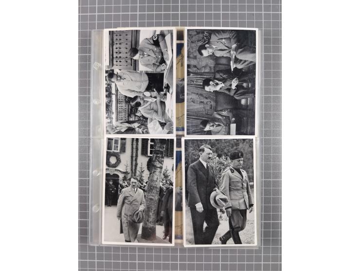 1933/45, Propaganda, 2 Alben mit 310 Belegen, alle zum Thema: A. Hitler, das Gesicht des Hauptkriegsverbrechers-verantwortlic