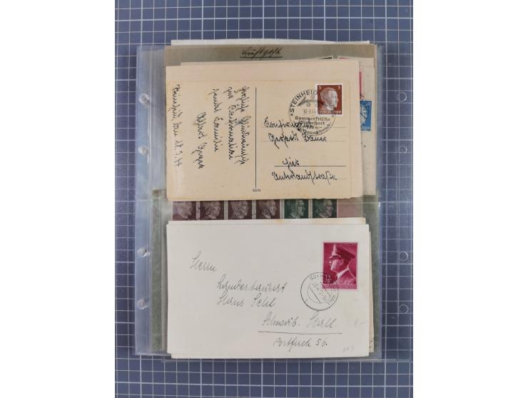 1933/45, Propaganda, 2 Alben mit 310 Belegen, alle zum Thema: A. Hitler, das Gesicht des Hauptkriegsverbrechers-verantwortlic