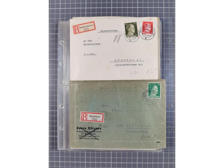 1933/45, Propaganda, 2 Alben mit 310 Belegen, alle zum Thema: A. Hitler, das Gesicht des Hauptkriegsverbrechers-verantwortlic