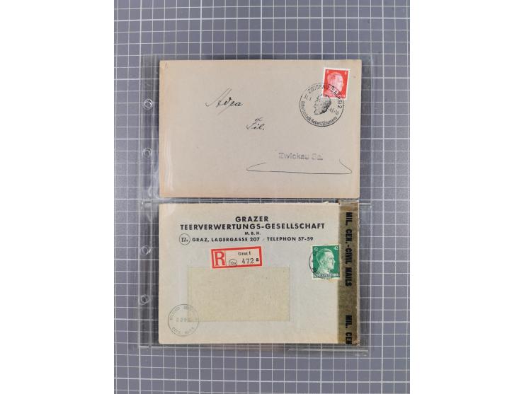 1933/45, Propaganda, 2 Alben mit 310 Belegen, alle zum Thema: A. Hitler, das Gesicht des Hauptkriegsverbrechers-verantwortlic