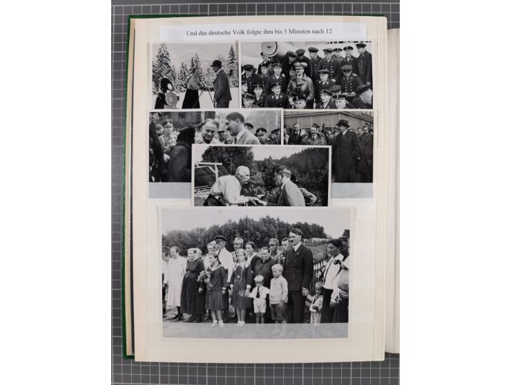 1933/45, Propaganda, 2 Alben mit 310 Belegen, alle zum Thema: A. Hitler, das Gesicht des Hauptkriegsverbrechers-verantwortlic