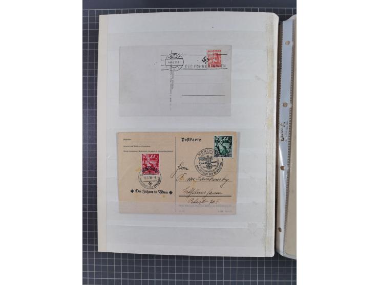 1933/45, Propaganda, 2 Alben mit 310 Belegen, alle zum Thema: A. Hitler, das Gesicht des Hauptkriegsverbrechers-verantwortlic