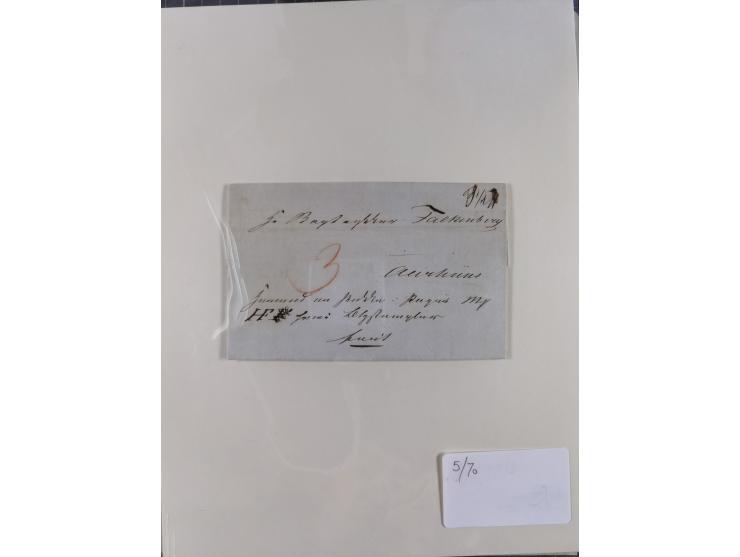 1734/1872, Norddeutsche Staaten, rund 30 Belege, dabei diverse Stempel, Auslandspost, kleiner "DE HAMBURG", etc.