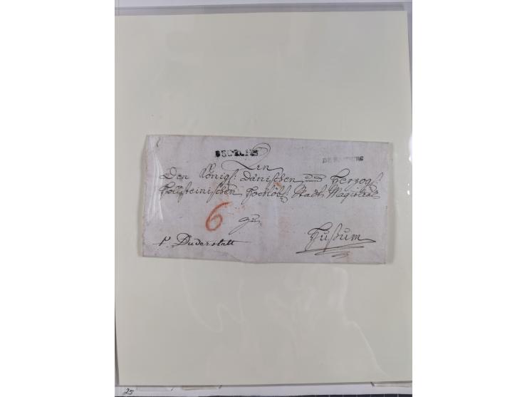 1734/1872, Norddeutsche Staaten, rund 30 Belege, dabei diverse Stempel, Auslandspost, kleiner "DE HAMBURG", etc.
